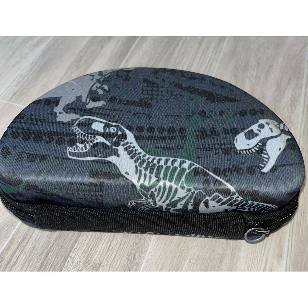 Dinosaur Themed Hard Shell Zipper‎ Case -pencil-glasses